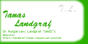 tamas landgraf business card